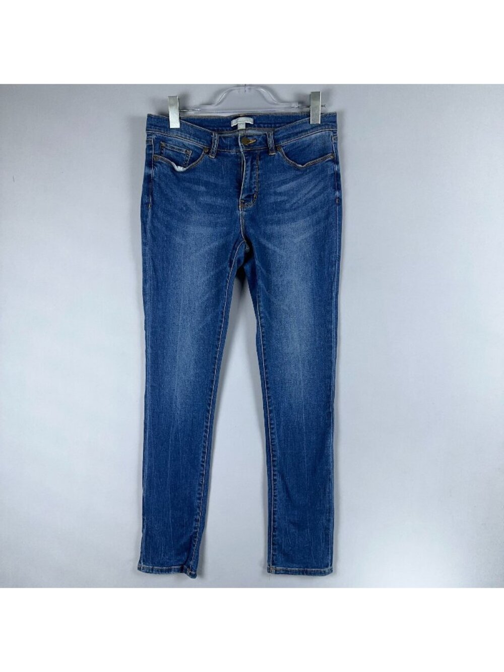 New York & Company Jeans Size 8 Mid Rise Skinny Blue Medium Wash